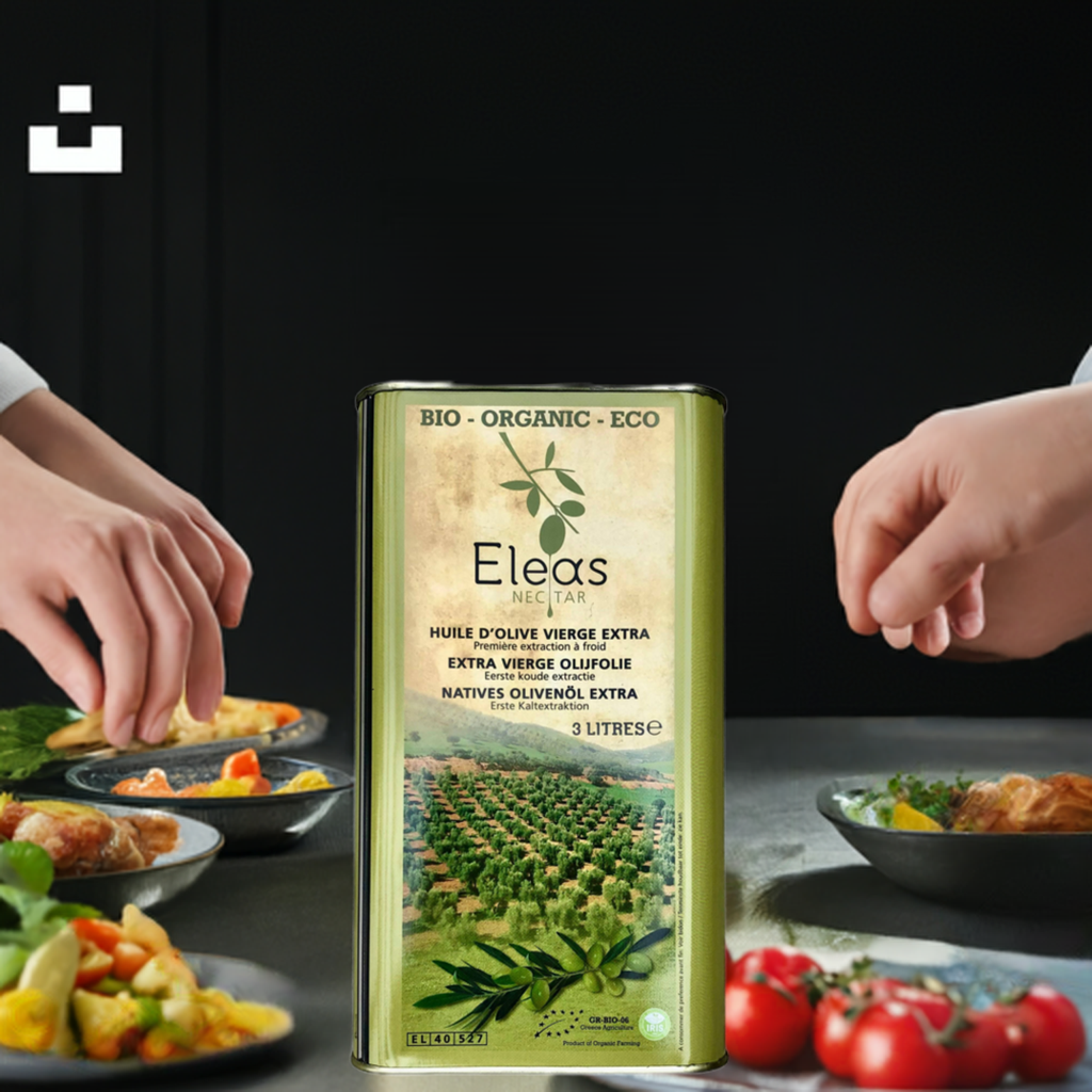 Eleas 3 Lt- Olio Extravergine di Oliva Biologico - tradizionale, molto gustoso, buono per l'ambiente
