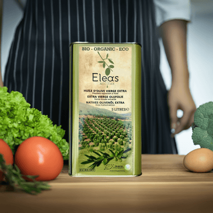Eleas 3 L - Biologische Extra Vergine Olijfolie - ambachtelijk, erg lekker, goed voor milieu - VILLA - EVOO